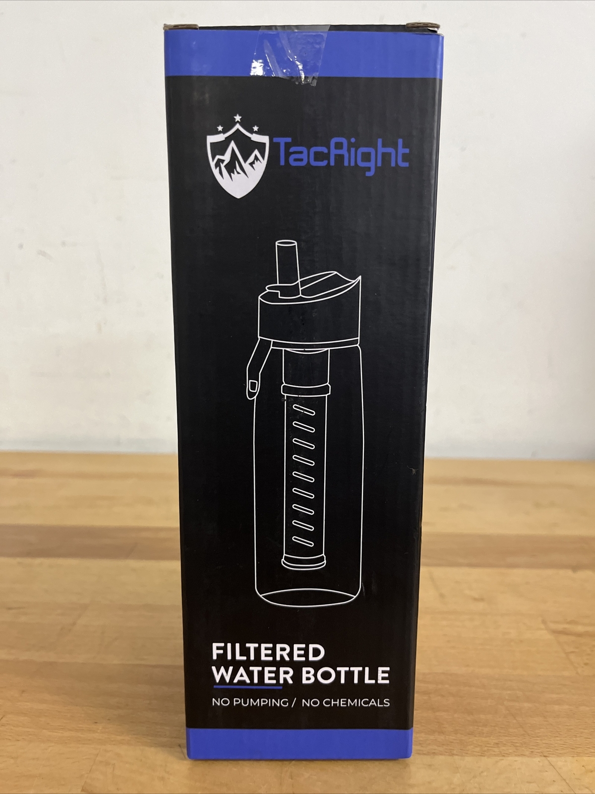 TacRight Water Filter Bottle With Filtration System Purifier - NEW