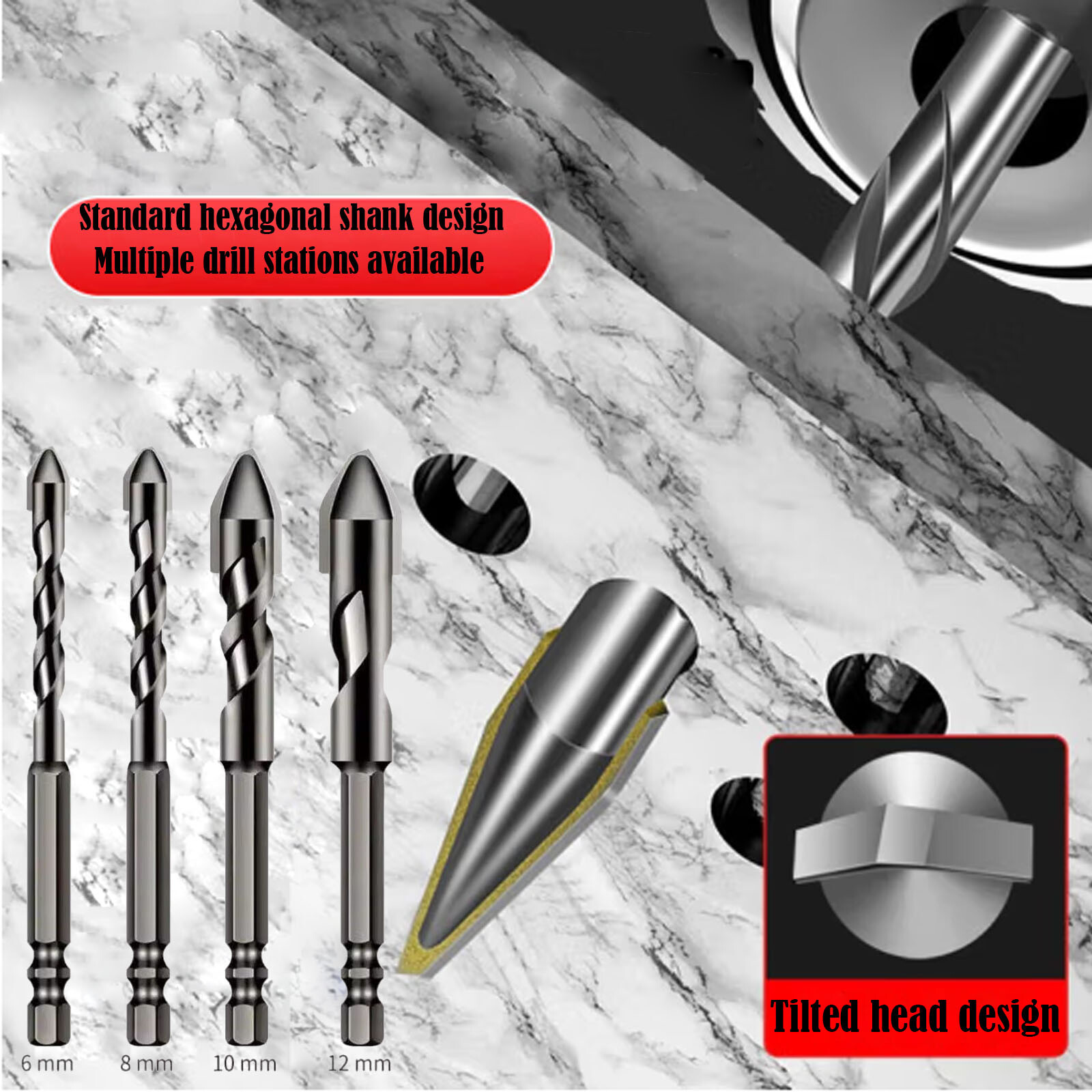 Universal Drilling Tool Set High Hardness Eccentric Drill Alloy Drill Bit US