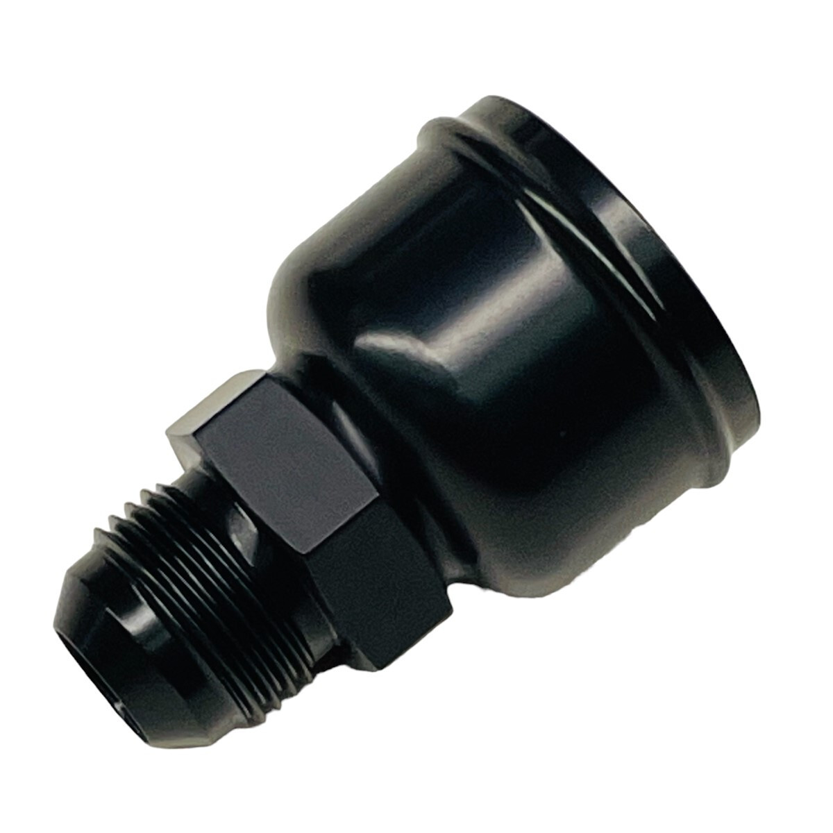 Radiator Hose to Male AN Adapter - 1.75 to -12 AN Black