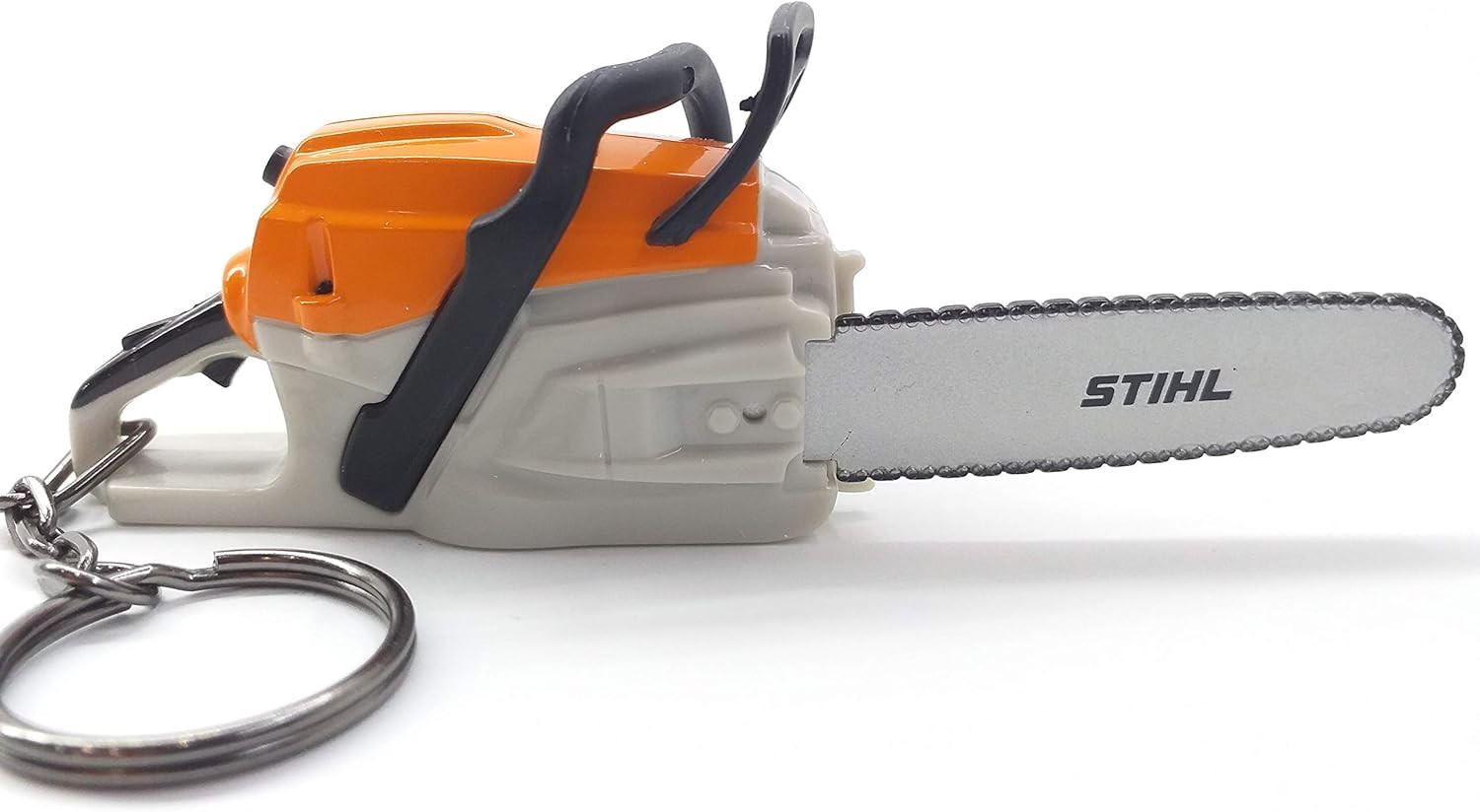 Battery Operated Stihl Chainsaw-Shaped Keyring