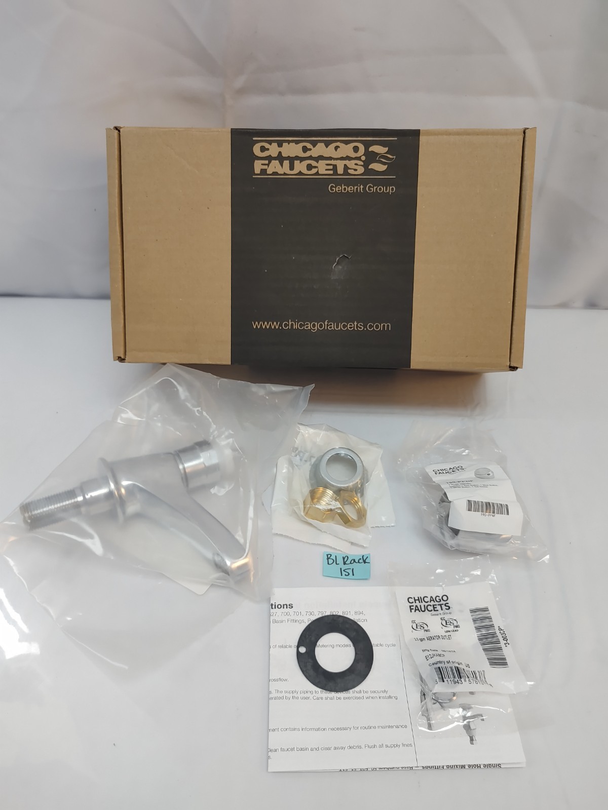 Chicago Faucets 333-665PSHABCP Chrome Single Hole Bathroom Faucet