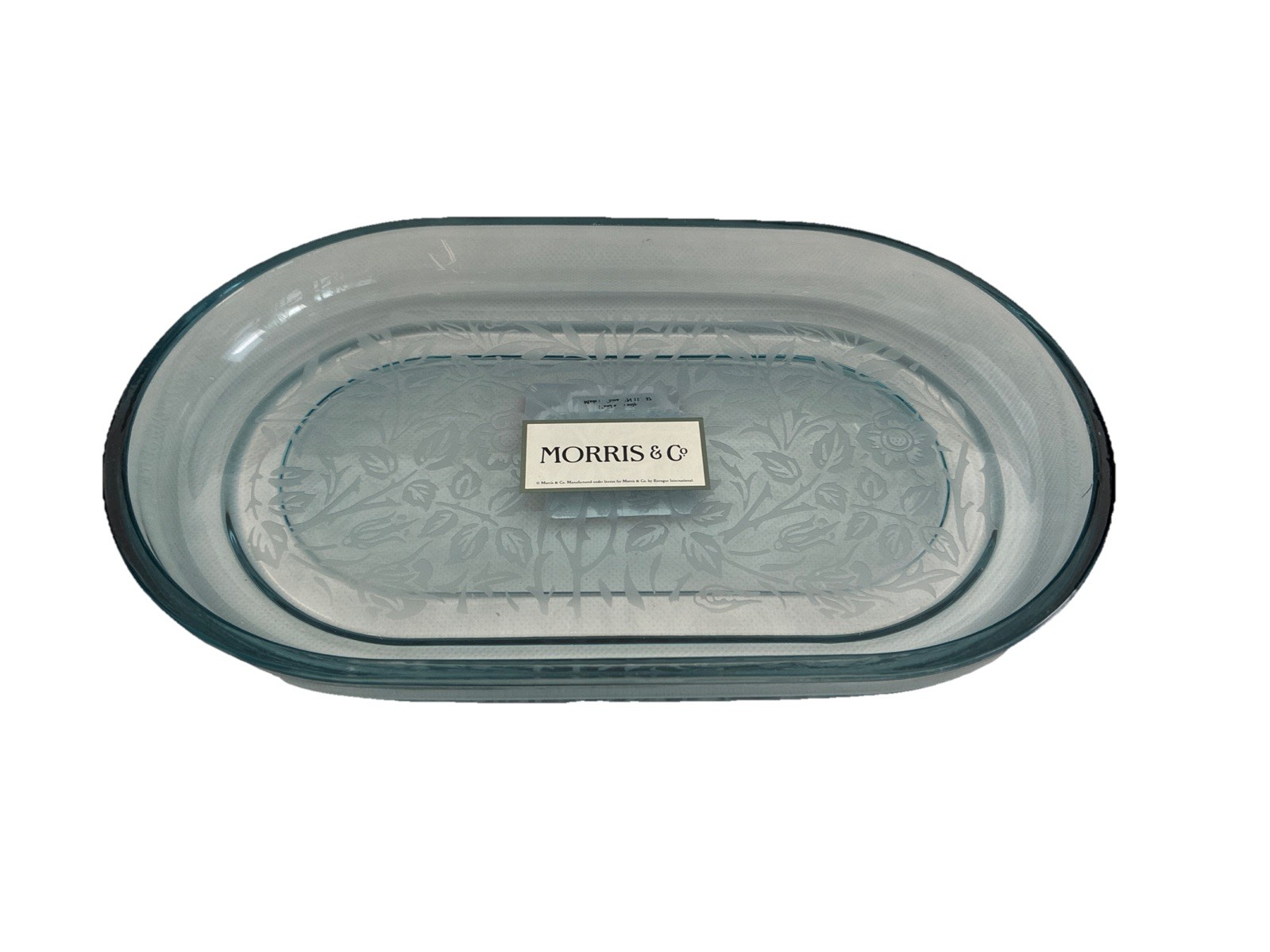 New Morris & Co Glass Vanity Bathroom Tray (10 x 6 Inches) Sweet Briar