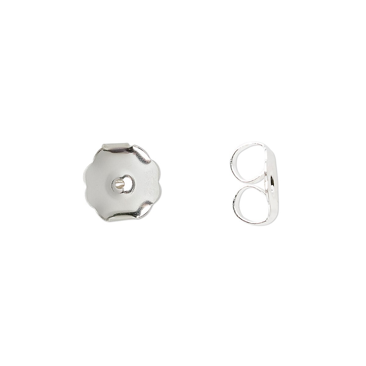 10 OR 100 Silver Plated Brass 10x9x5mm MONSTER Earnut Earring Backs
