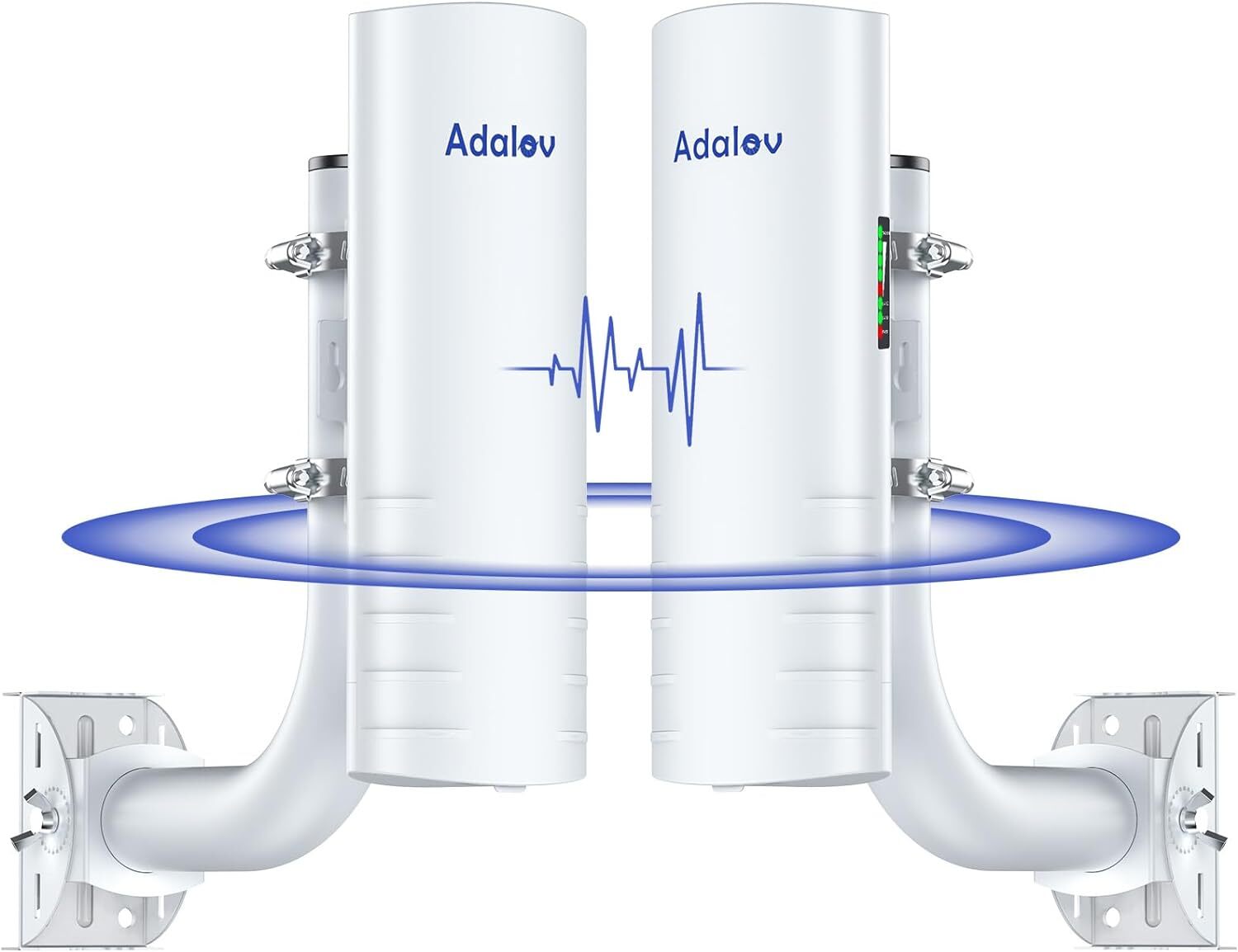AdaLov CPE361 5KM PTP/PTMP Wireless Bridge 14dBi Antenna 2x1Gbps Ports 2*Mounts