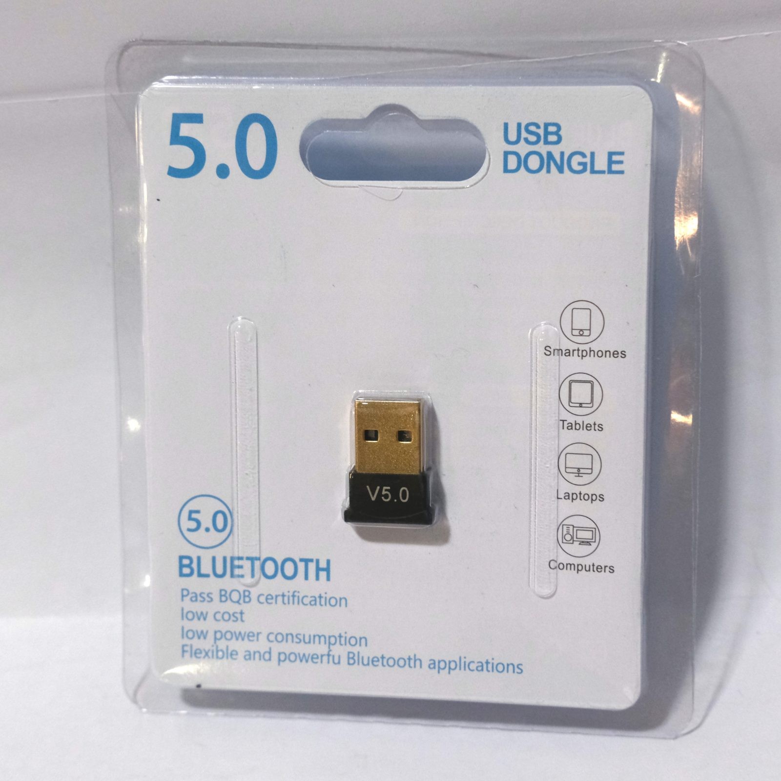 Usb Bluetooth 5.0 Adapter Dongle For Pc Audio Speaker Headset Keyboard Mouse