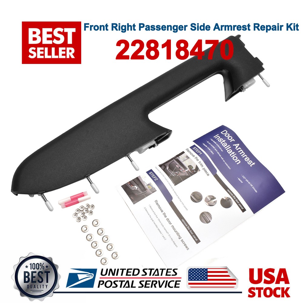 22818470 Front Right Passenger Side Armrest Repair Kit Fit for Chevy Silverado/G