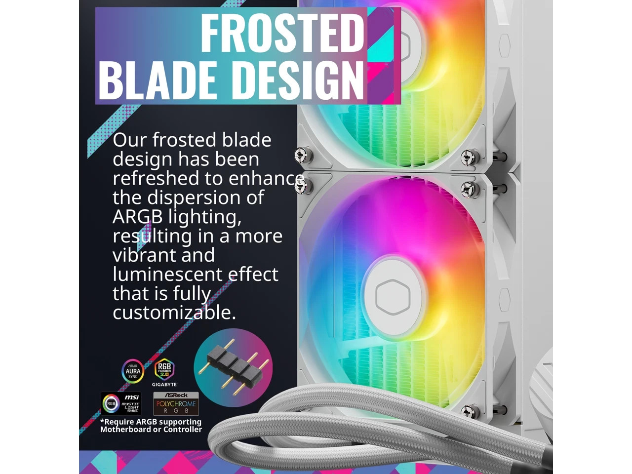 Cooler Master 360L Core White ARGB Close-Loop AIO Liquid Cooler