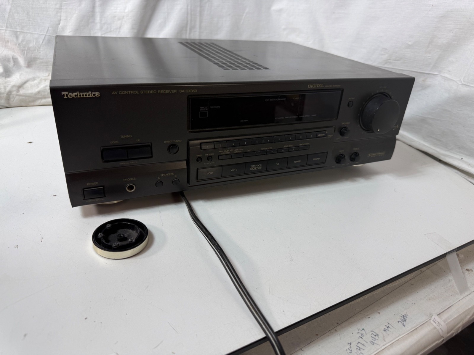 Technics SA-GX350 AV Control Stereo Receiver Black -working See Details.