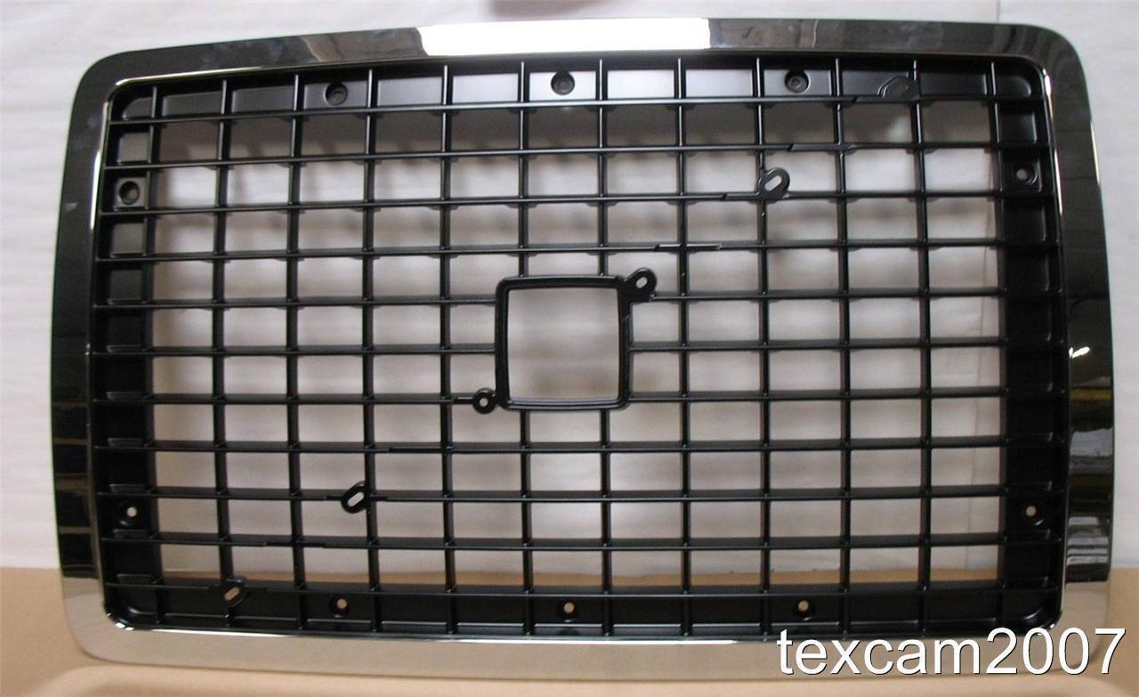 Volvo VNL Grille 2003- Current AM Chrome / Blk With Bug Screen Grille & Hardware