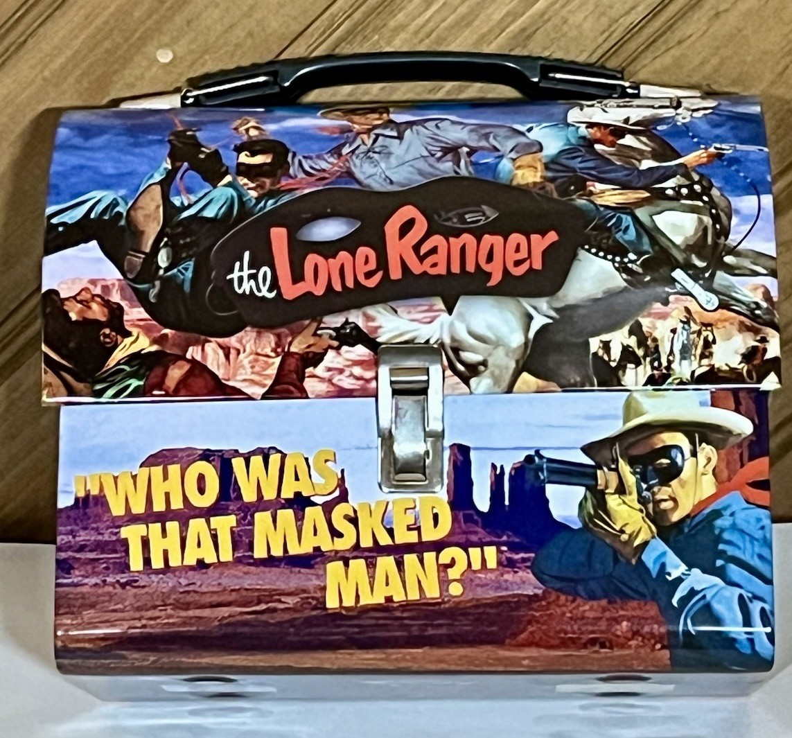 THE LONE RANGER Dome Lunch Box Tote TV Series Vandor Tin Collectible Nice Metal