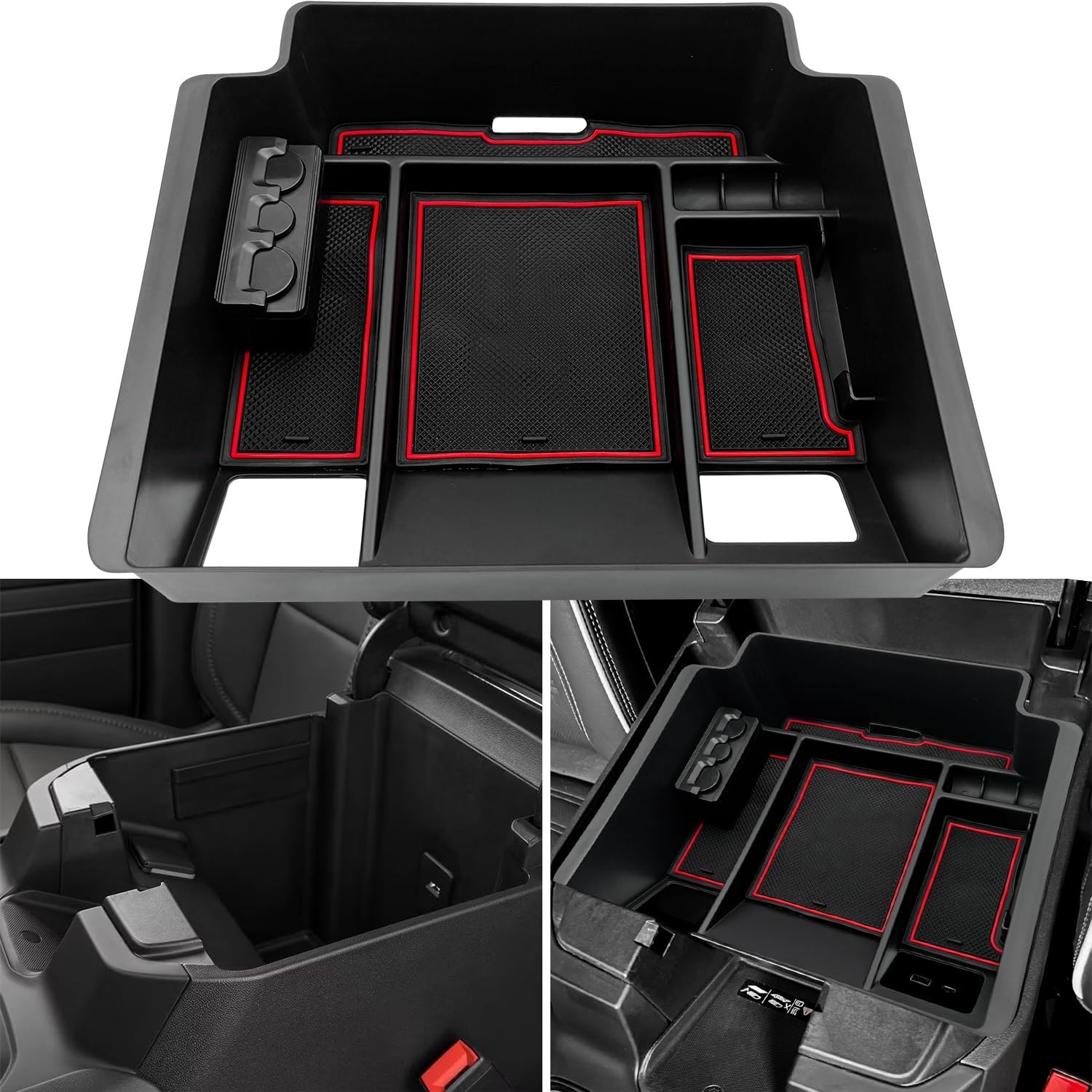 Center Console Organizer fit for GMC 2022-2024 2025 Sierra/Chevy Silverado 15...