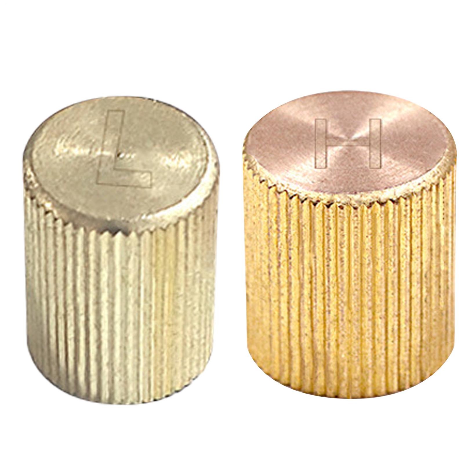 2pcs Car AC Valve Caps for R134a System, High & Low Pressure Service Port