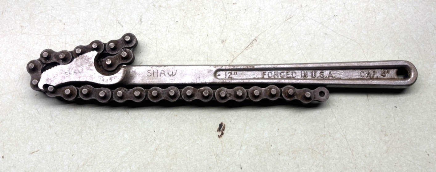 CRAFTSMAN Tools  12" Reversible Chain Wrench (55713) Vintage Made in USA