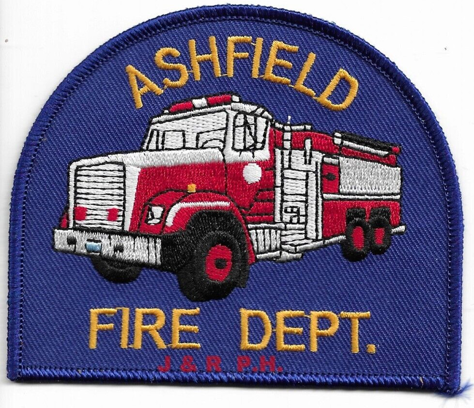 *NEW*  Ashfield  Fire Dept., Massachusetts  (4" x 3.5" size)  fire patch