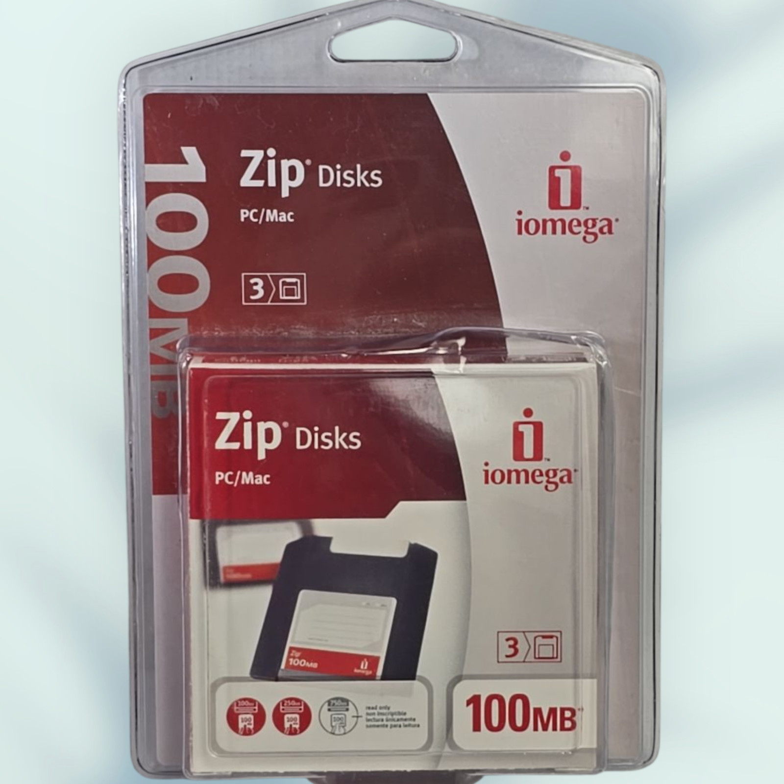 iOmega Zip Disks 100 MB 3 Pack PC/MAC Brand New Factory Sealed