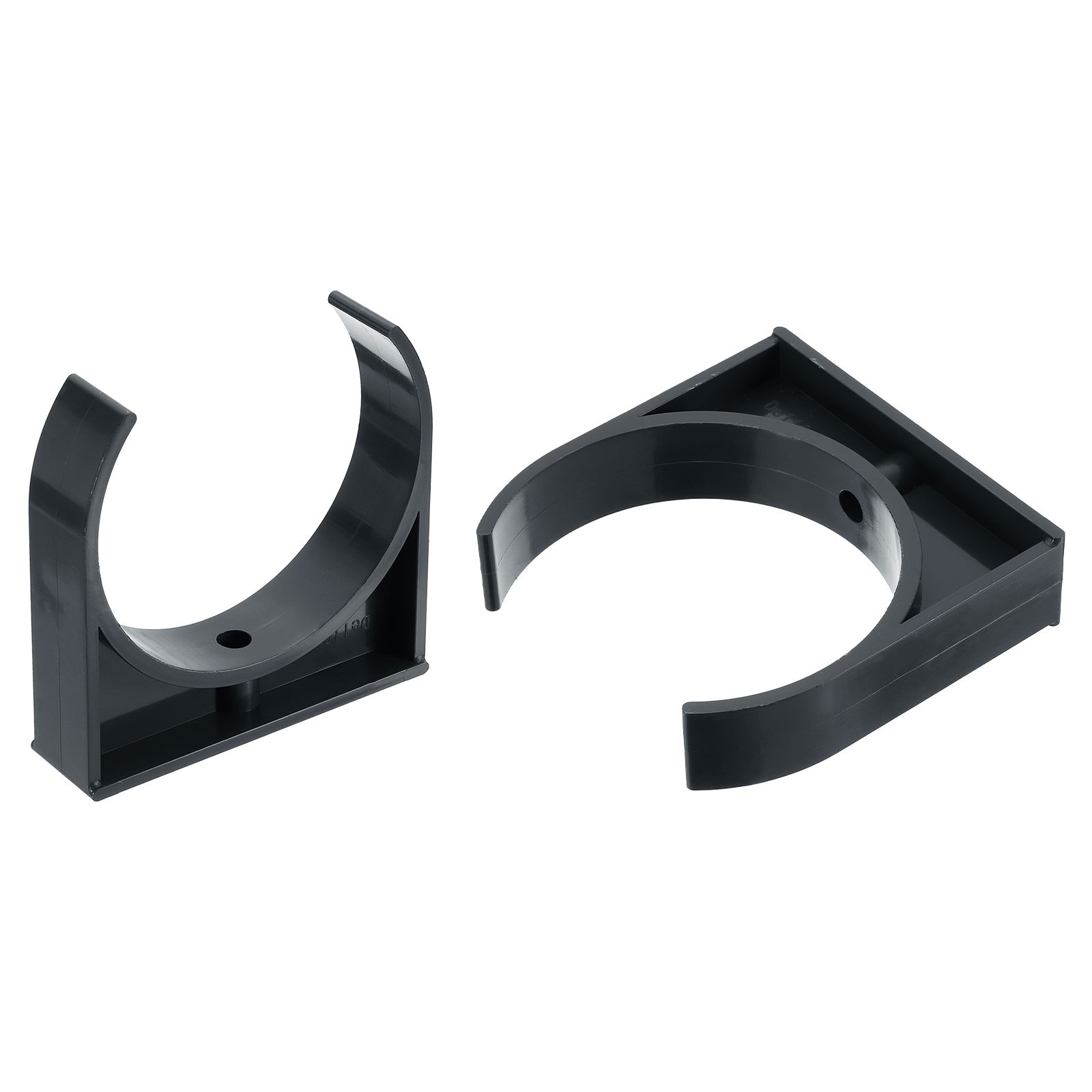 2Pcs PVC Water Pipe Clamps Clips, U-Shaped Holder Buckles for 110mm OD, Black