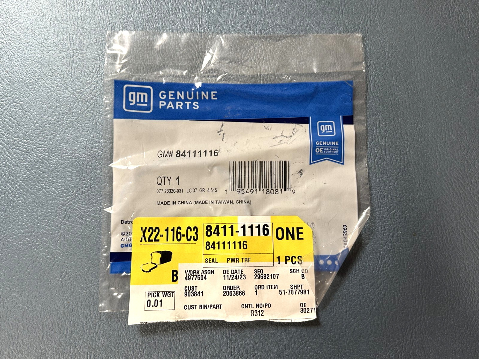 GM OEM NOS 84111116 Transfer Case Seal 2017-2019 Cadillac XT5 3.6L