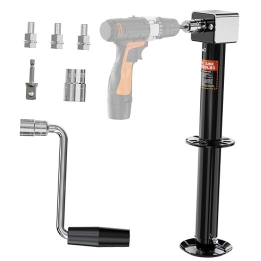 Upgrade 5000 lbs Trailer Jack, A-Frame Dirll Trailer Jack, 23" Vertical