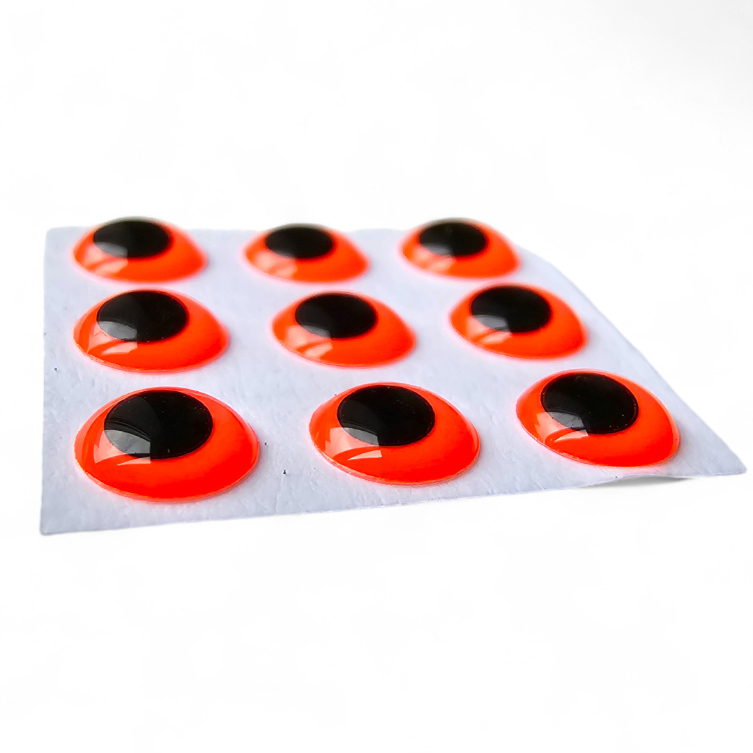 3D Glow in the Dark Epoxy Eyes - 50 Per Pack - Fly Tying Materials