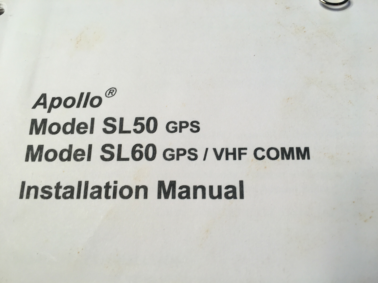 Apollo SL50 and SL60 GPS/Com Install Manual