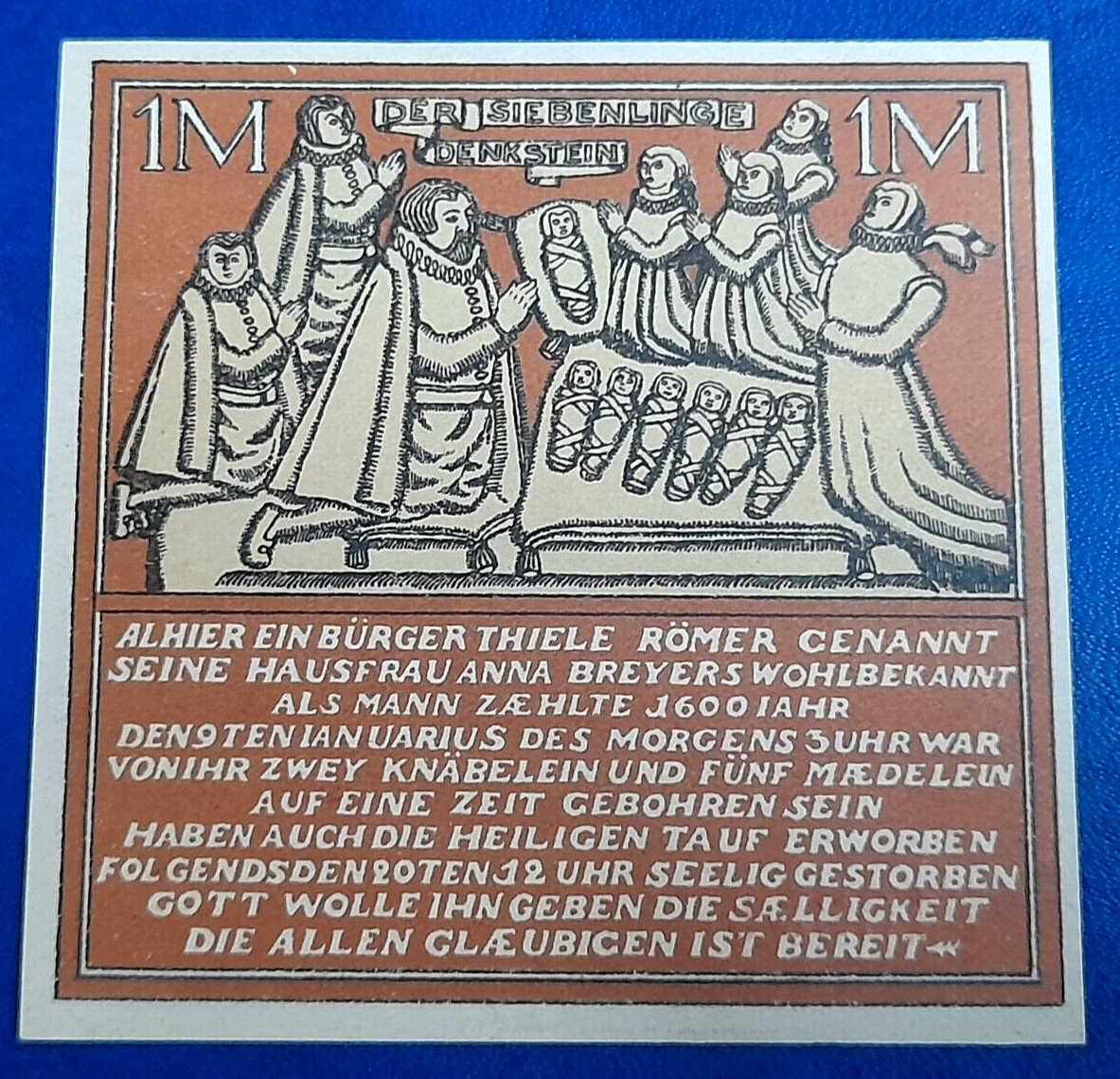 HAMELN NOTGELD 1 MARK 1921 EMERGENCY MONEY GERMANY BANKNOTE (30438)