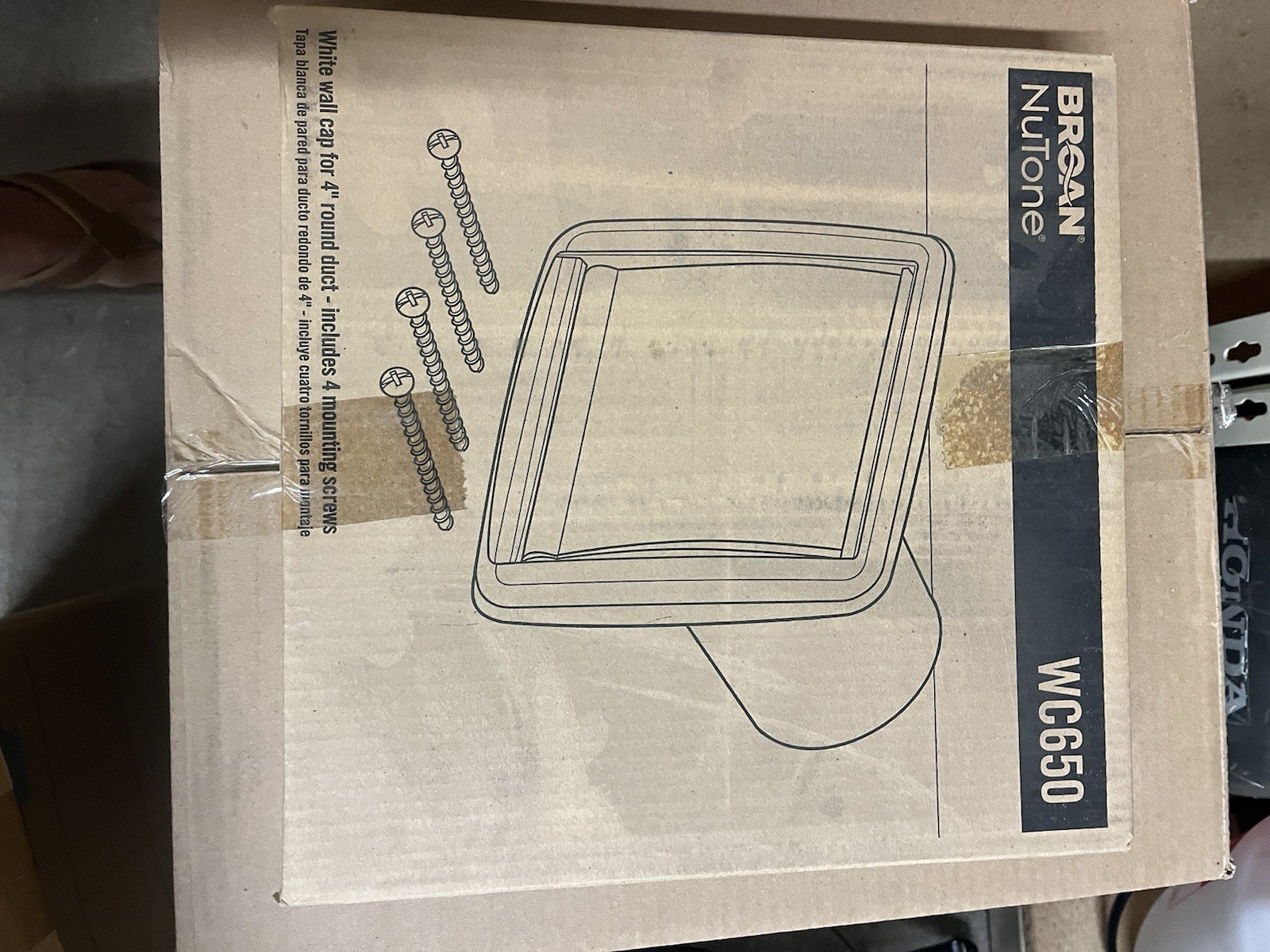 (Lot of 4) Broan-NuTone WC650  4" Wall Cap for 4” Round Duct
