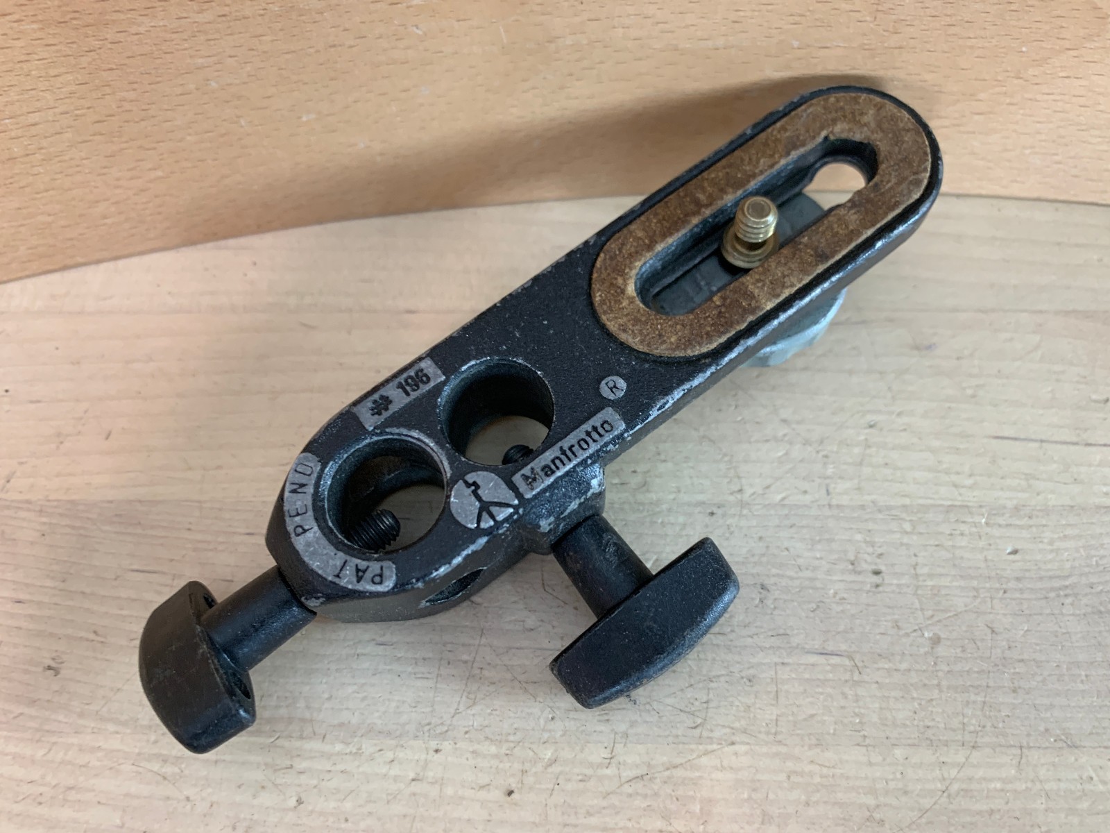 MANFROTTO #196 Camera Mount Clamp Holder Bracket Part Adjustable Italy Universal