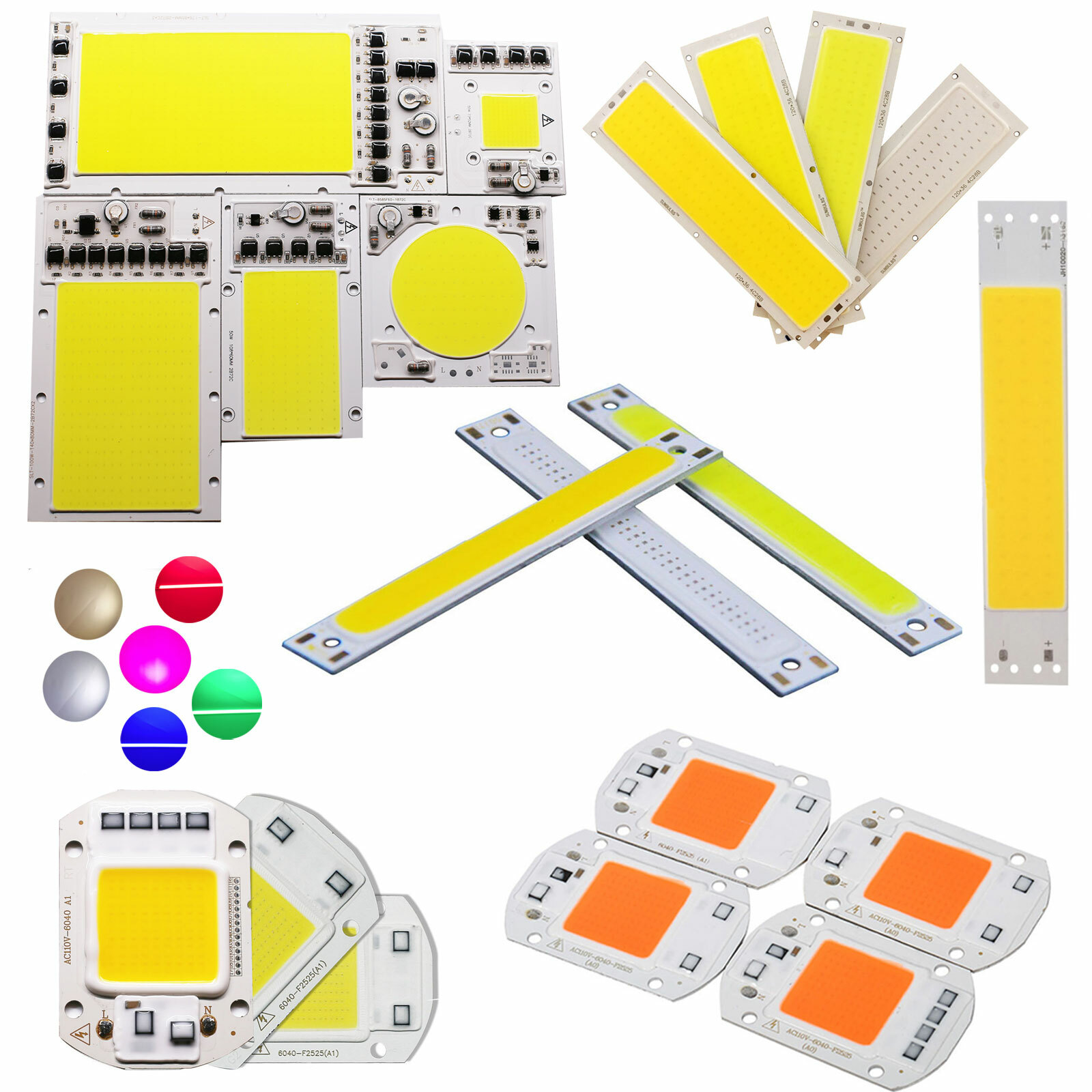 LED COB Lamp Bead 12V 110V 220V 5W 20W 30W 50W LED Chip DIY For LED Floodlight