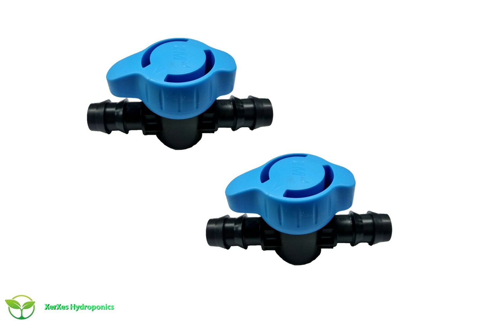 XerXes 1/2 in. In-Line Water Pipe Barbed Plastic Shut-Off Valve (2 Pack)