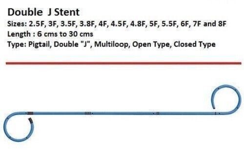 Double J stent with pusher urology 6Fr 26cm 100 pieces Double J