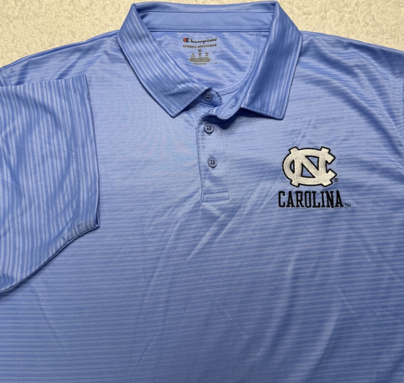 Champion University Of North Carolina Blue Polo Shirt Men’s XL Tar Heels UNC