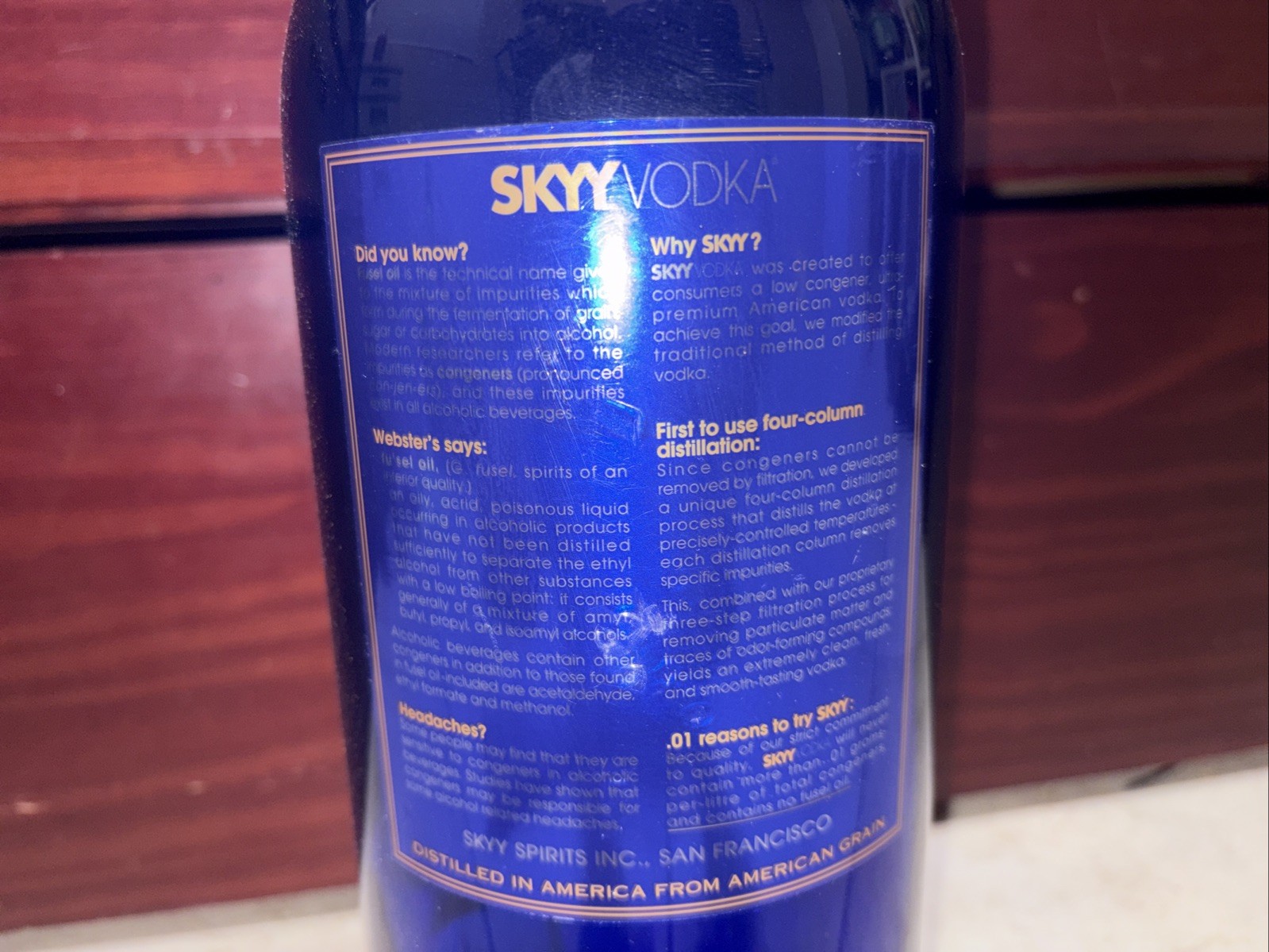 RARE SKYY Vodka Bottle For Display UNSEALED Empty Bottle