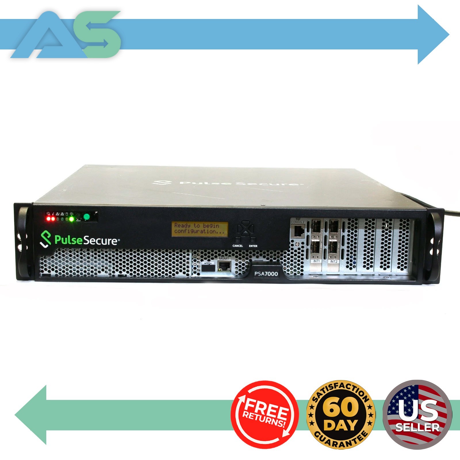 Pulse Secure PSA7000 Mountable Network Security Appliance Dual Power Supplies