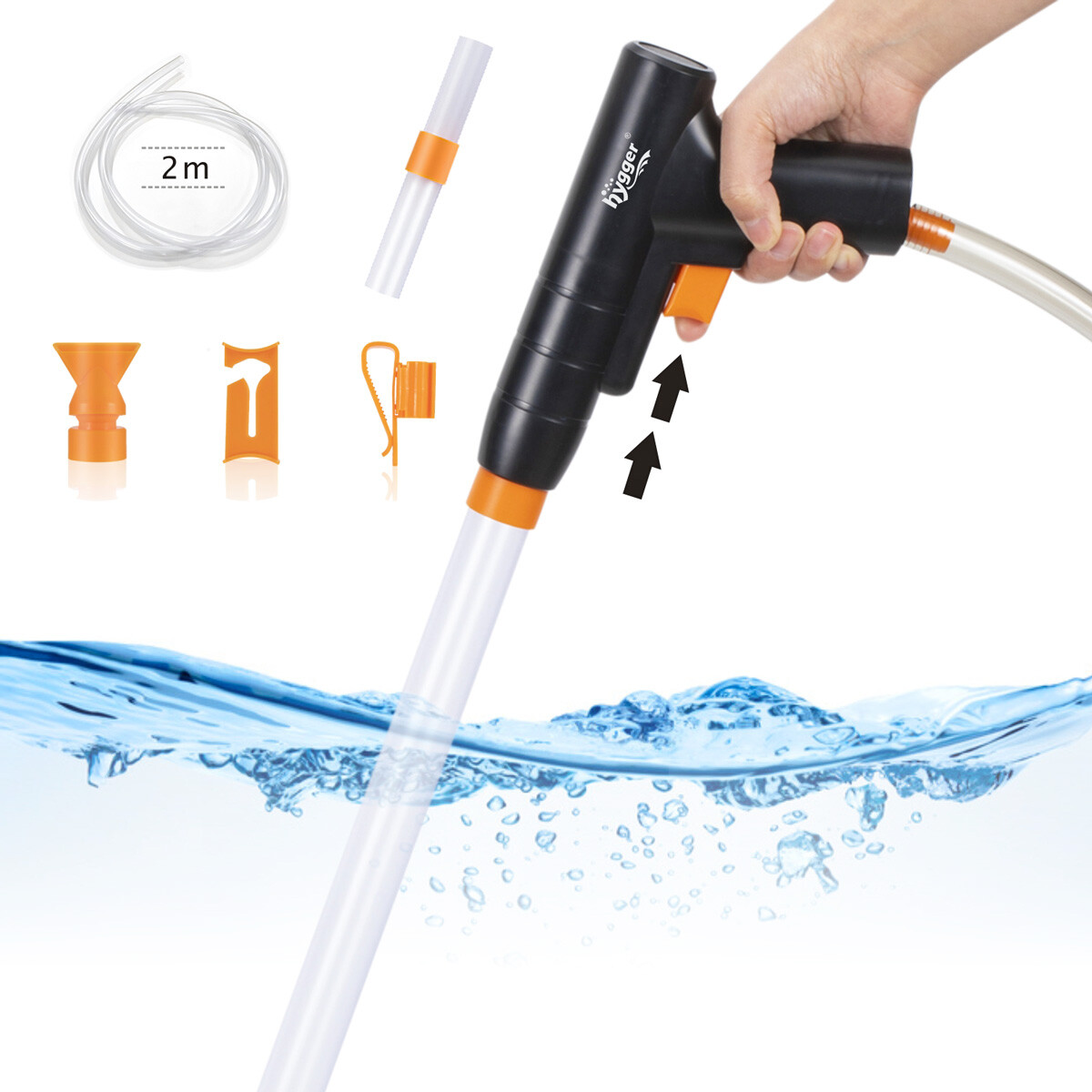 hygger Aquarium Gravel Cleaner Kit Fish Tank Vacuum Cleaning Tool water Changer
