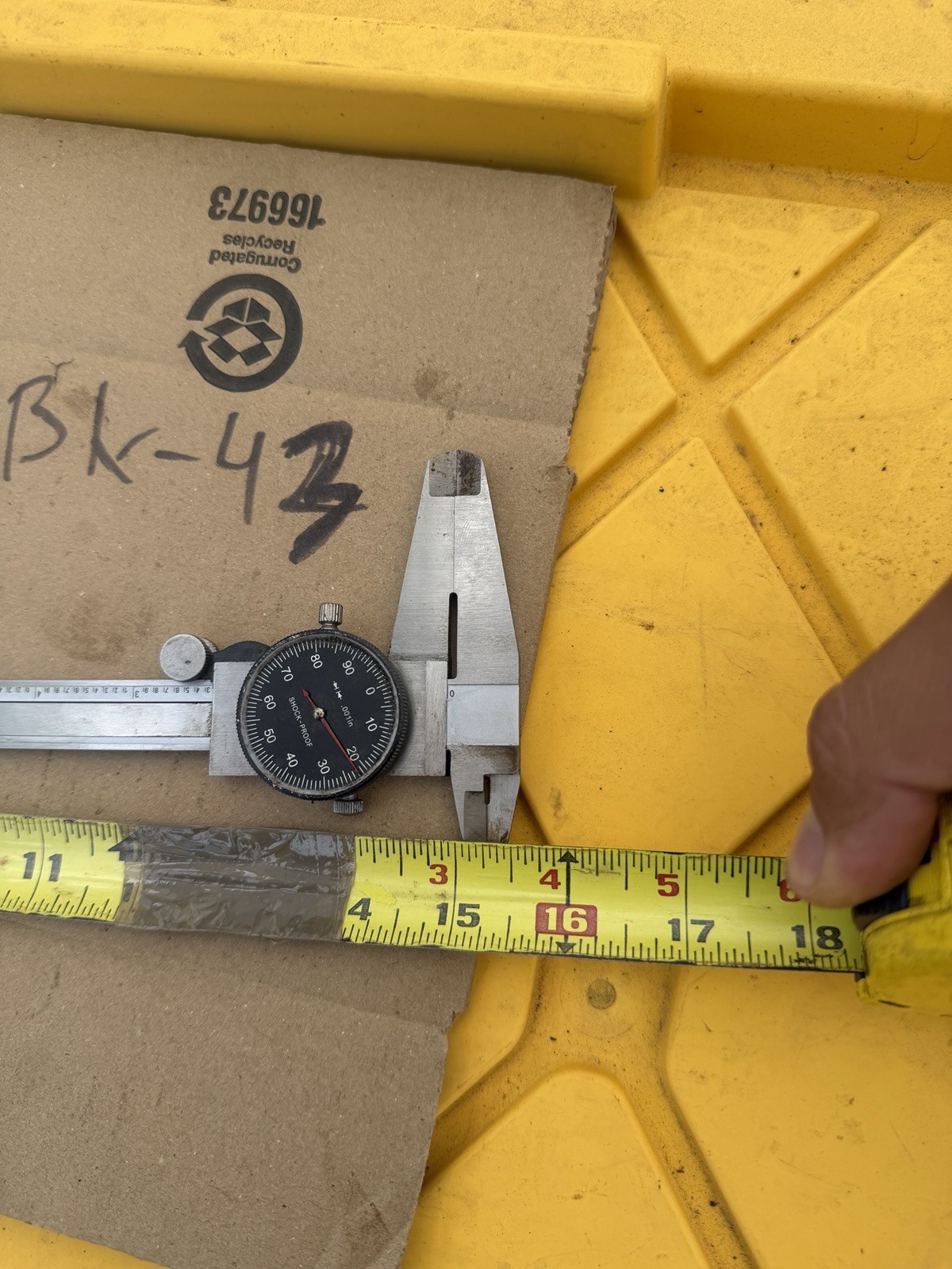 🗽SHOCK PROOF DIAL CALIPER MACHINIST/ TOOLMAKER Glass Missing