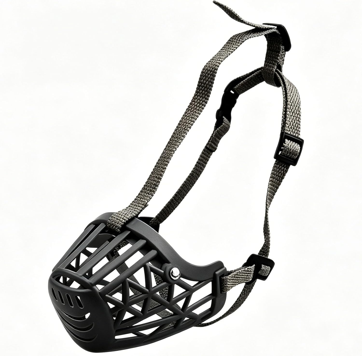 Dog Muzzle for Small Medium Sized Dogs - Adjustable Breathable Dog Basket Muzzle