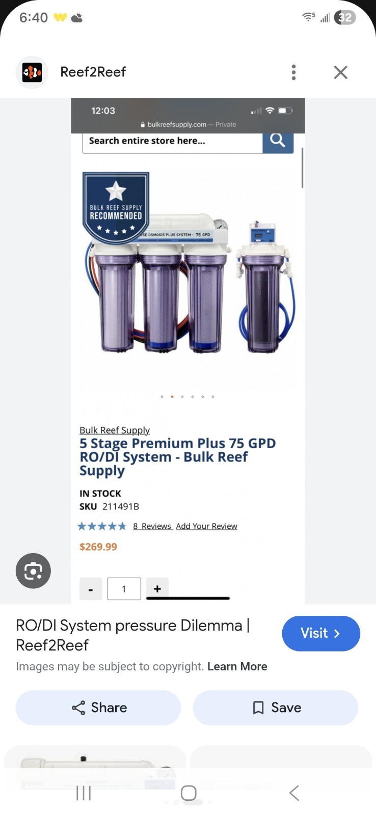 5 Stage Premium Plus 75 GPD RO/DI System5 Stage Premium Plus 75 GPD RO/DI System