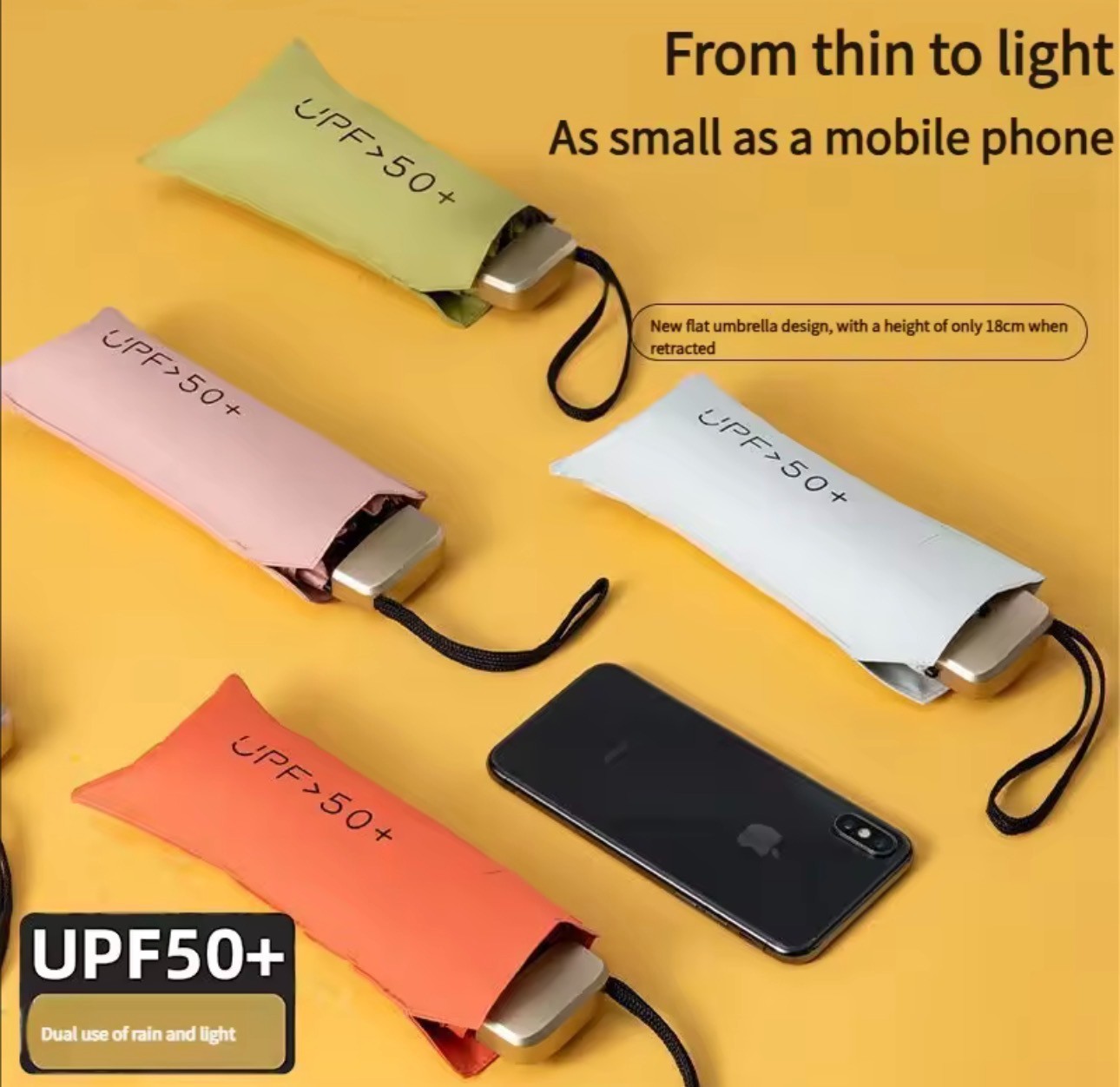 Mini Pocket Umbrella Compact 5 Fold Sun Rain UV Protection Travel Lightweight Sm