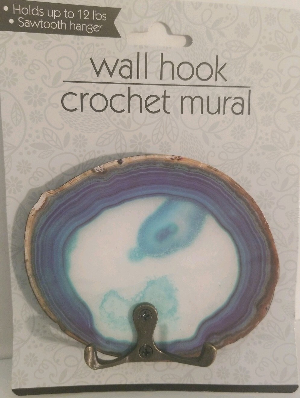 NEW Crochet Mural (blue, turquoise) Wall Hook - FREE Shipping!!!!