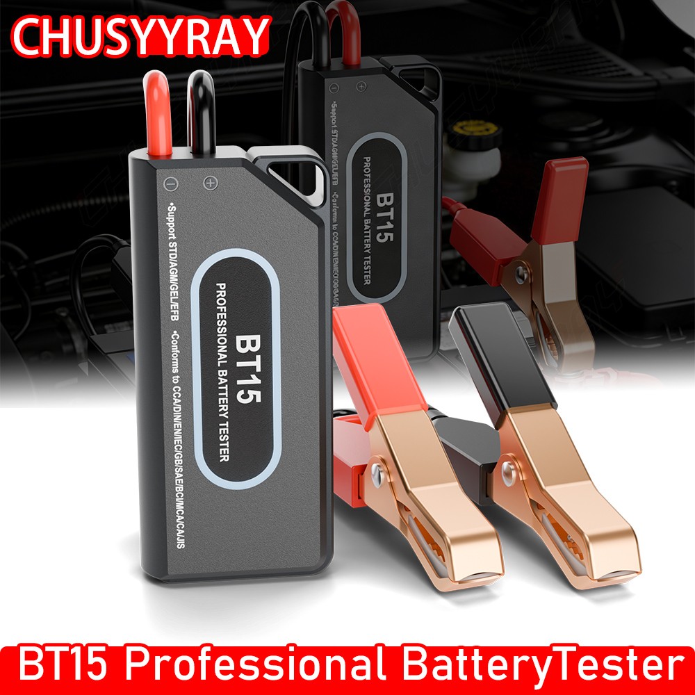 BT15 Professional Battery Tester Bluetooth 5.1 12V 24V Car Truck Motorcycle Boat