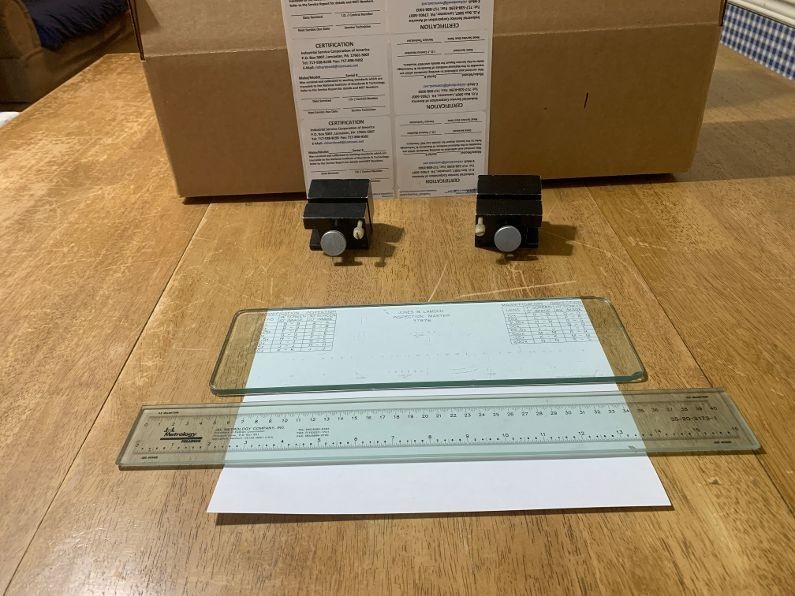 Jones & Lamson Optical Comparator Calibration items for Rent.