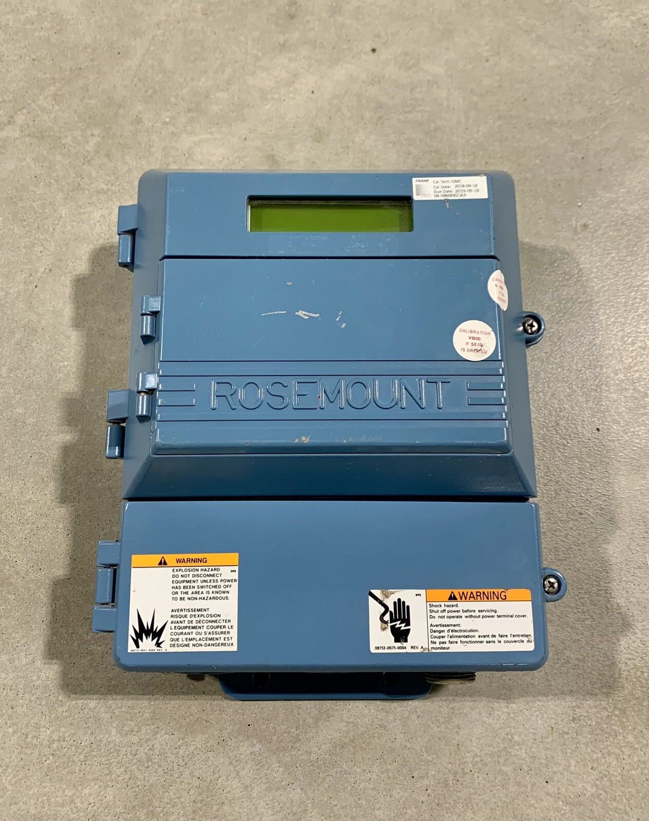 Rosemount 8712-CR12M4 / 8712CR12M4 Magnetic Flow Transmitter 115 V 50/60 Hz 1PH