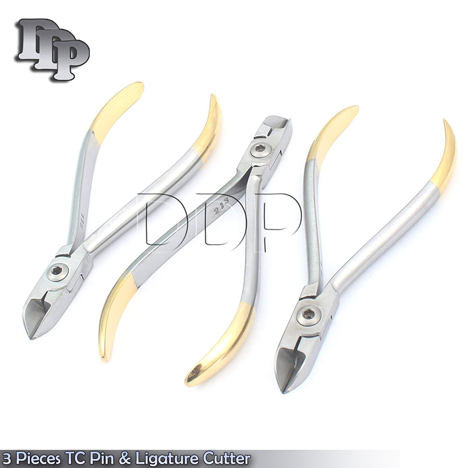 3 Pieces TC Pin & Ligature Cutter Soft Wire Cutter With Tip Orthodontic