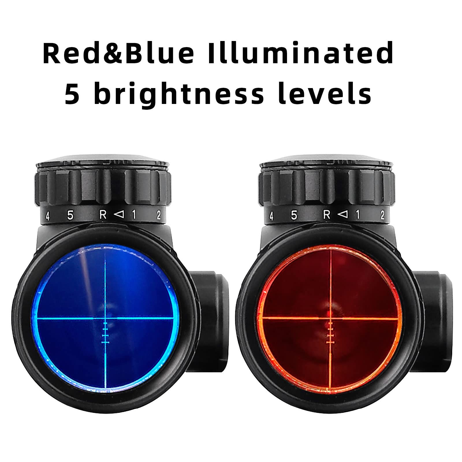 Beileshi 4x32 Red Blue Illuminated Archery Scope with 20mm Mount