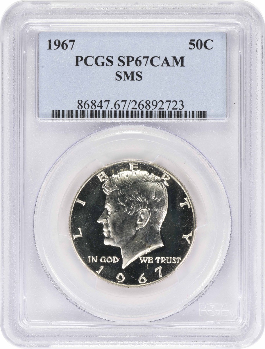 1967 Kennedy Half Dollar SMS SP67CAM PCGS