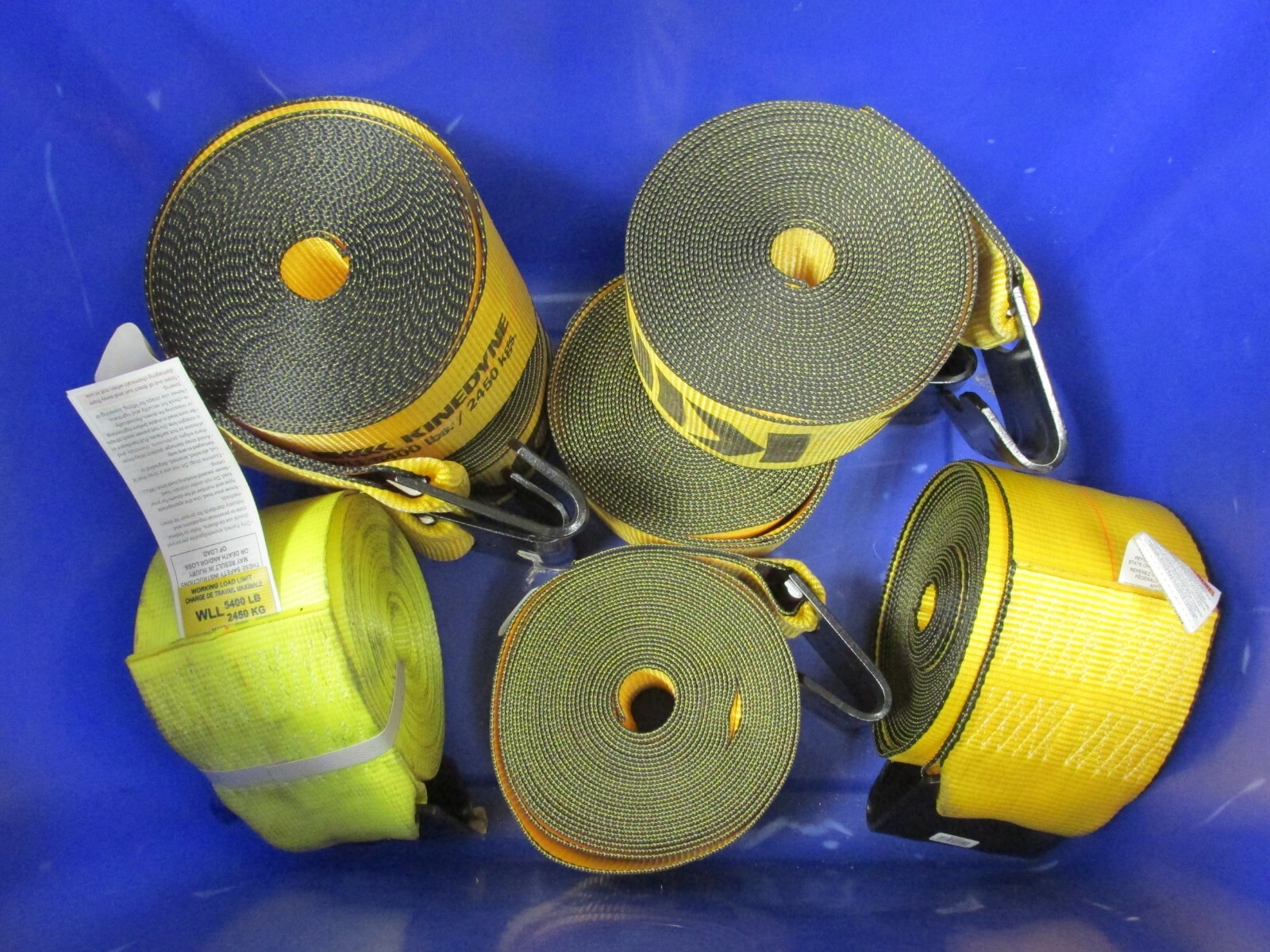 7 Kinedyne tie down straps! (5,400 lbs) (2,450 kgs)