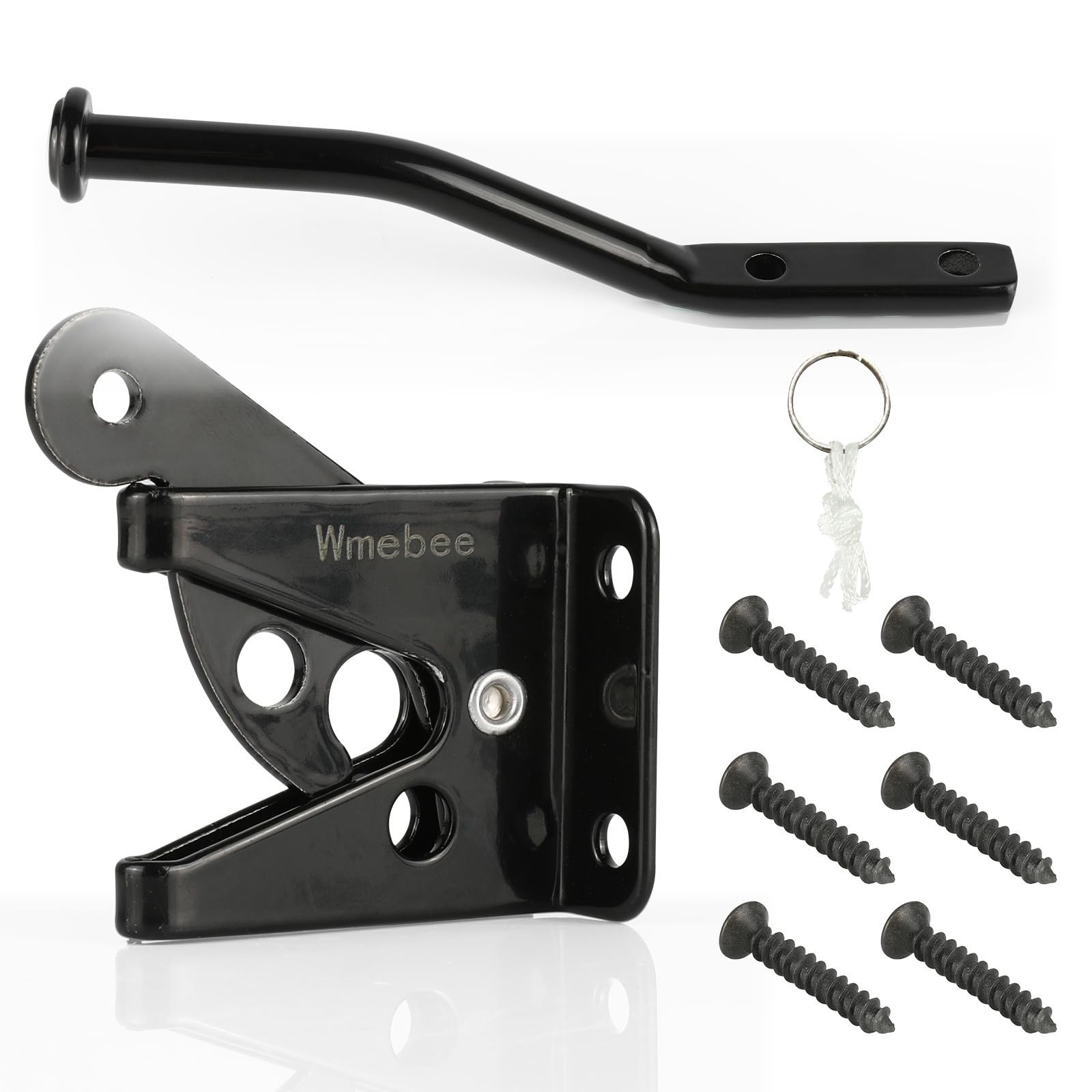 Upgrade Self-Locking Gate Latch for Wooden Fence Heavy Duty, Automatic Gravity L