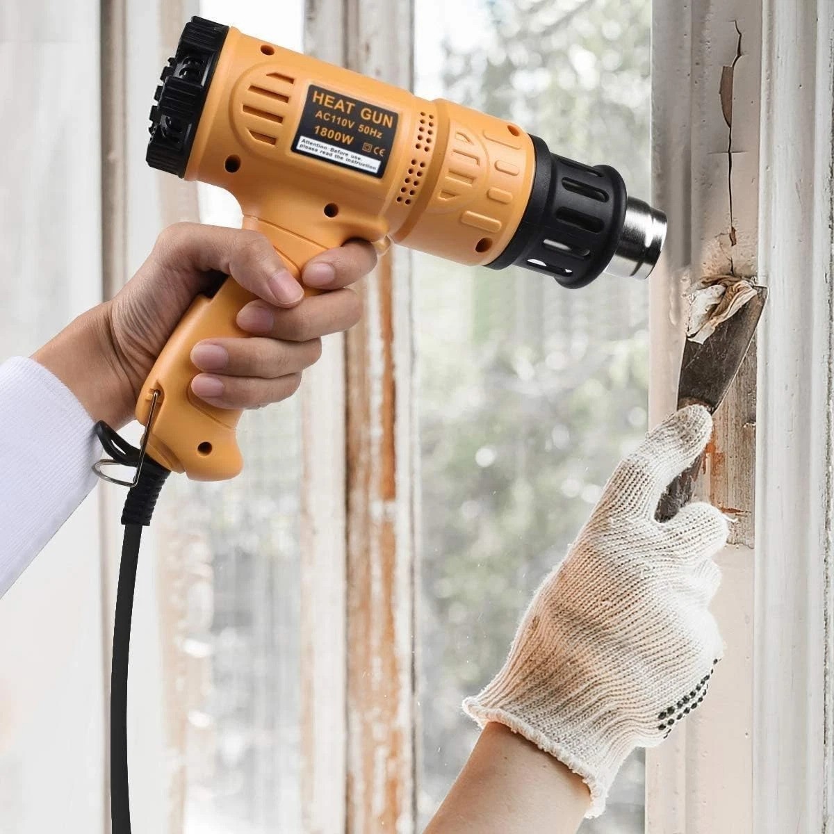 1800W Heavy-Duty Heat Gun - Fast Heating with Variable Temperature Control