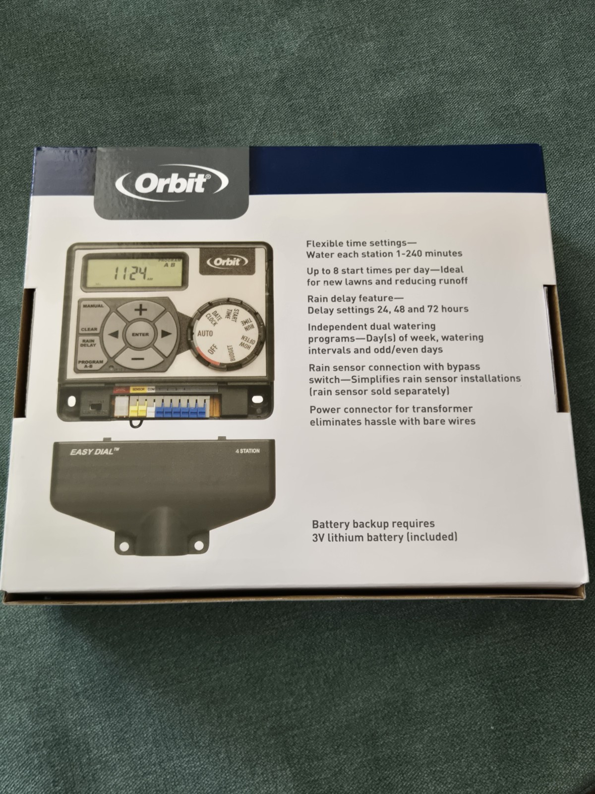 Orbit EASY DIAL 4 Station Sprinkler Timer 28964 Indoor Mount Easy Set Logic OEM