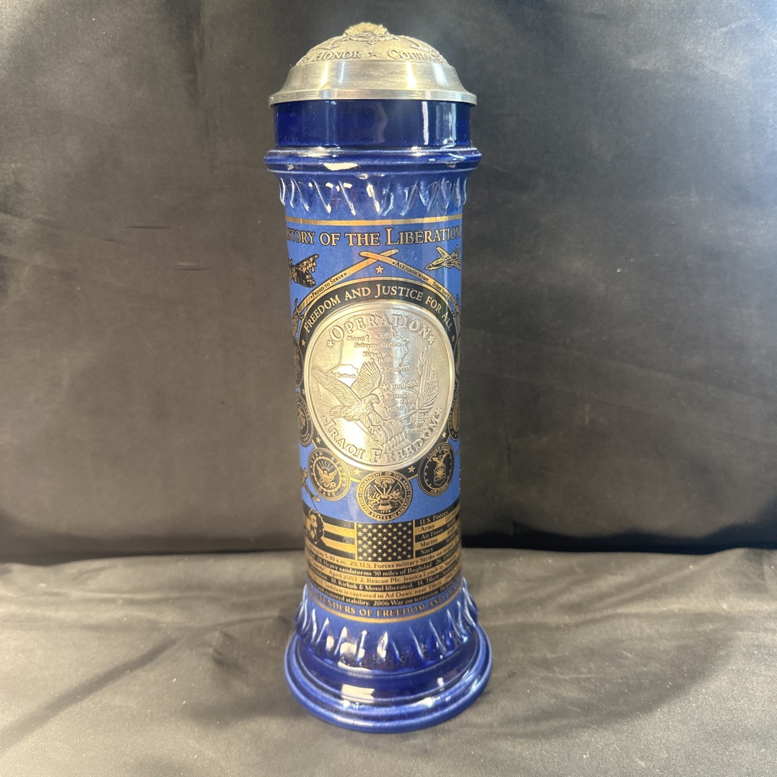 SHIPS FREE Limited Edition 11 In Operation Iraq Freedom Blue Stein 3127 Of 5000